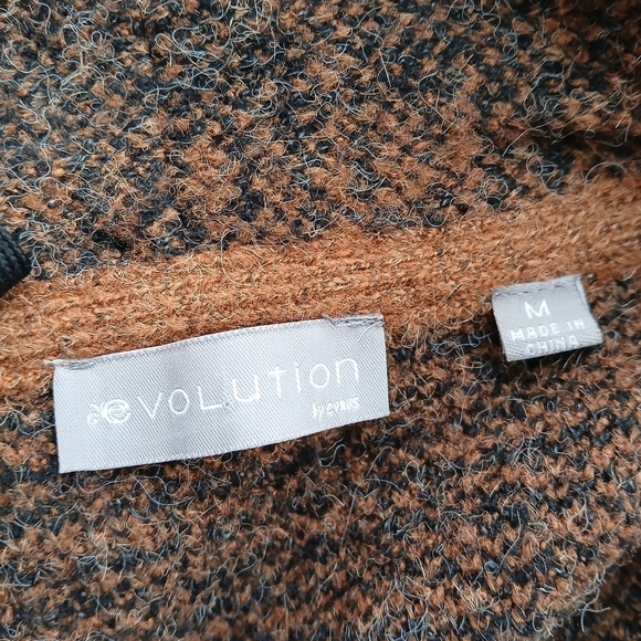 Brown and Black Oversized Cardigan Sweater - Picture 6 of 8